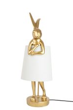 KARE lampa stołowa RABBIT 68 cm  złota / biała - obrazek 3
