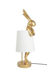 KARE lampa stołowa RABBIT 68 cm  złota / biała - obrazek 4