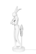 KARE lampa stołowa RABBIT 68 cm biała  / róźowa - obrazek 2
