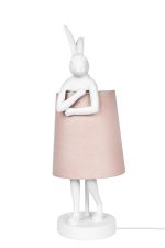 KARE lampa stołowa RABBIT 68 cm biała  / róźowa - obrazek 3