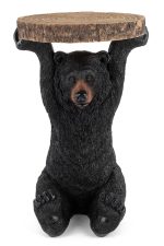 KARE stolik BEAR 53x33 cm drewniany / czarny - obrazek 2
