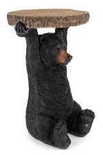 KARE stolik BEAR 53x33 cm drewniany / czarny - obrazek 3