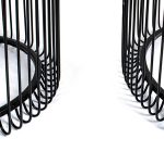 KARE zestaw stolików kawowych WIRE 44 cm czarny - obrazek 4