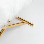 KARE fotel MR. FLUFFY biały / złoty - obrazek 9