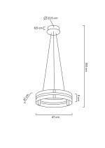 MOOSEE lampa wisząca SATURNUS 47 złota - LED, kryształ, stal szczotkowana - obrazek 8