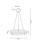 MOOSEE lampa wisząca SATURNUS 70 złota - LED, kryształ, stal szczotkowana - obrazek 8