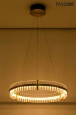 MOOSEE lampa wisząca SATURNUS 70 złota - LED, kryształ, stal szczotkowana - obrazek 5