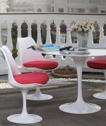 Stół TULIP MARBLE 100 CARRARA biały -     marmur, metal - obrazek 5