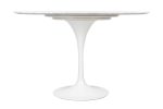 Stół TULIP MARBLE 120 CARRARA biały -     marmur, metal - obrazek 2
