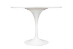 Stół TULIP PREMIUM 100 biały  - MDF, metal - obrazek 2