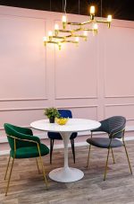 Stół TULIP PREMIUM 100 biały  - MDF, metal - obrazek 4