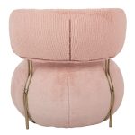 Fotel LOW TEDDY PINK różowy - stal - obrazek 4