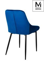 MODESTO krzesło CLOVER ciemny niebieski - welur, metal - obrazek 3