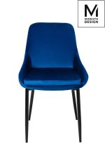 MODESTO krzesło CLOVER ciemny niebieski - welur, metal - obrazek 4
