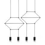 MOOSEE lampa wisząca FLUSSO LINE 4        czarna