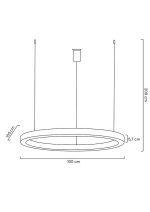 MOOSEE lampa wisząca RING 100 srebrna - obrazek 7
