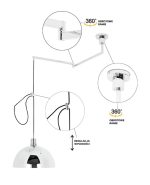 MOOSEE lampa wisząca ROTA 360 srebrny     chrom - obrazek 10