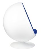 Fotel BALL biało-niebieski - włókno szklane - obrazek 2
