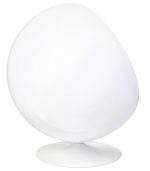 Fotel BALL biało-czarny - włókno szklane - obrazek 3