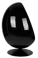 Fotel OVALIA BLACK niebieski - włókno     szklane, metal - obrazek 2