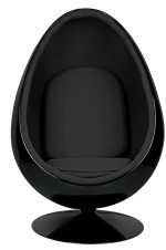 Fotel OVALIA BLACK czarny - włókno        szklane, metal - obrazek 4