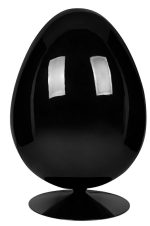 Fotel OVALIA BLACK czarny - włókno        szklane, metal - obrazek 3