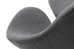 Fotel SWAN WOOL PREMIUM szary - wełna, podstawa stal - obrazek 3