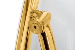 Fotel BUBBLE STAND 2 GOLD VELVET poduszka czarna - obrazek 3