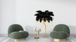 MOOSEE lampa podłogowa TIFFANY 175        czarna mosiądz / naturalne pióra - obrazek 10