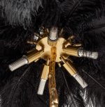 MOOSEE lampa podłogowa TIFFANY 175        czarna mosiądz / naturalne pióra - obrazek 4