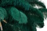 Lampa podłogowa TIFFANY 175 zielona  mosiądz / naturalne pióra - obrazek 5