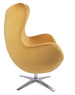 Fotel EGG SZEROKI VELVET musztardowy - obrazek 3