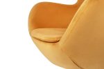 Fotel EGG SZEROKI VELVET musztardowy - obrazek 6