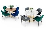 Stół GLAM MARBLE 110 - MDF, złota podstawa - obrazek 8