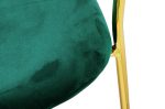 Krzesło barowe MARGO 65 ciemny zielony - welur, podstawa złota - obrazek 7