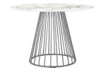 Stół GLAM MARBLE 110 - MDF, chromowana podstawa - obrazek 2