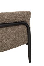 Fotel TEDDY GRAND z podnóżkiem ciemny     brązowy - stal - obrazek 9