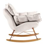 Fotel bujany SWING VELVET beżowy - obrazek 2
