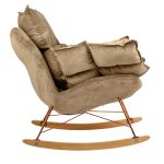 Fotel bujany SWING VELVET khaki - obrazek 2