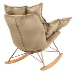 Fotel bujany SWING VELVET khaki - obrazek 3