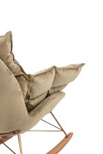 Fotel bujany SWING VELVET khaki - obrazek 5