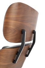 Fotel LOUNGE HM XL czarny / orzech z podnóżkiem - obrazek 6