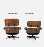 Fotel LOUNGE HM XL czarny / orzech z podnóżkiem - obrazek 10