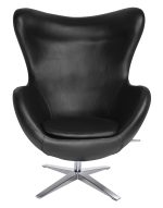 Fotel EGG SZEROKI PU czarny - obrazek 9