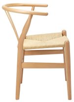 Krzesło WISHBONE natural - drewno bukowe, naturalne włókno - obrazek 8