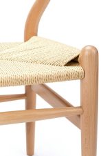 Krzesło WISHBONE natural - drewno bukowe, naturalne włókno - obrazek 10