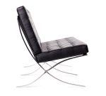 Sofa dwuosobowa BARCELON czarna - włoska skóra naturalna, stal - obrazek 6