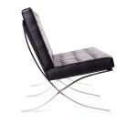 Sofa dwuosobowa BARCELON PRESTIGE PLUS czarna - włoska selekcjonowana skóra naturalna, stal - obrazek 6