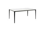 Stół SLIM 140x80 biały, czarny -          ceramiczny marmur, aluminium