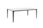 Stół SLIM 180x90 biały, czarny -          ceramiczny marmur, aluminium